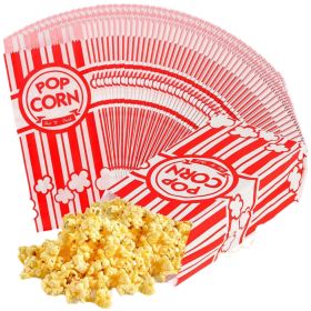 50 Pcs Popcorn Bags Individual Servings Red And White Stripes  Paper Popcorn Food Bags